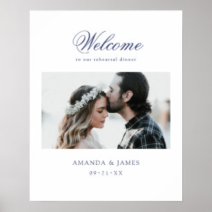 Custom Photo Wedding Rehearsal Dinner Welcome Post Poster