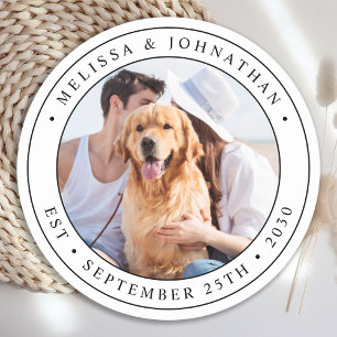 Custom Photo Wedding Round Paper Coaster