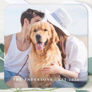 Custom Photo Wedding Square Sticker