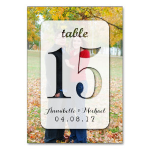Custom Photo Wedding Table Number Card 15