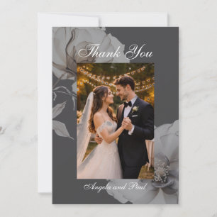 Custom Photo Wedding Thank You Card Flat