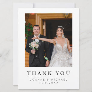 Custom Photo Wedding Thank You Card Personalised  