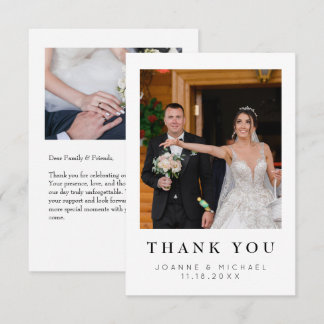 Custom Photo Wedding Thank You Card Personalised