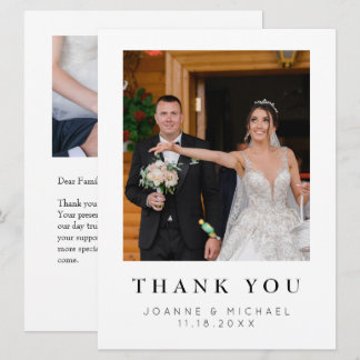 Custom Photo Wedding Thank You Card Personalised