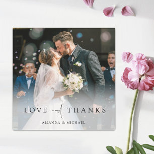 Custom Photo Wedding Thank You Card Template