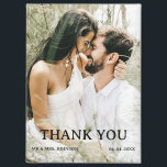 Custom Photo Wedding Thank You Magnet<br><div class="desc">Introducing the perfect way to express your gratitude to your wedding guests with our Custom Photo Wedding Thank You Magnet! This beautifully designed magnet features a wedding photo template where you can easily upload your favourite wedding photo to personalise it. It also includes elegant “Thank You” typography that conveys your...</div>