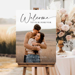 Custom Photo Wedding Welcome Foam Board Sign