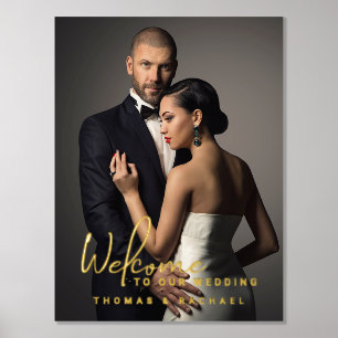 Custom Photo Wedding Welcome Foil Prints