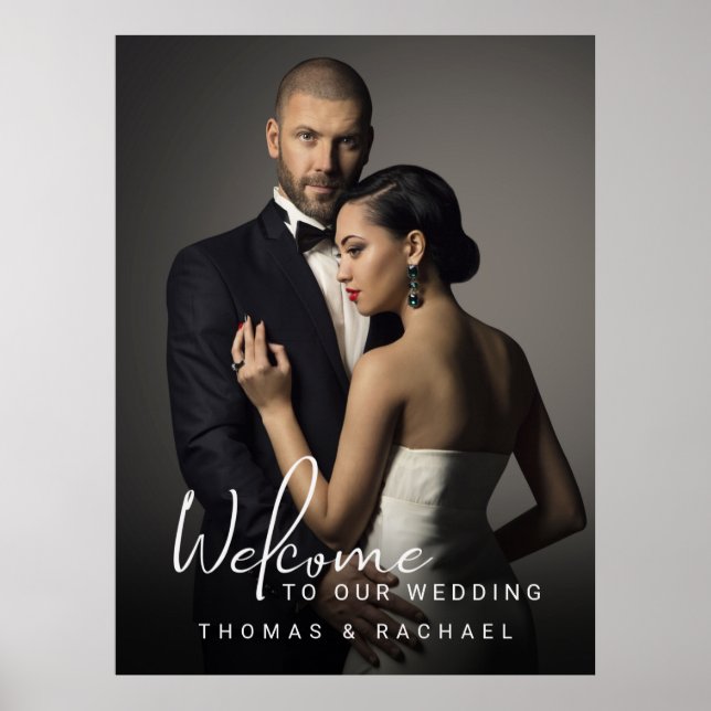 Custom Photo Wedding Welcome Poster (Front)