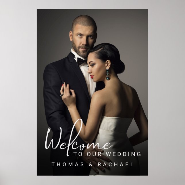 Custom Photo Wedding Welcome Poster (Front)