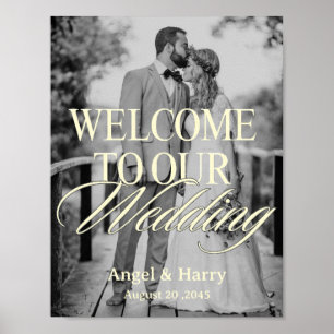 Custom Photo Wedding Welcome Poster