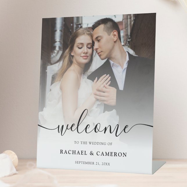 Custom Photo Wedding Welcome Sign (Wedding Photo Welcome Sign)