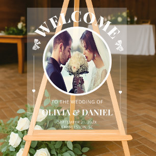 Custom Photo Welcome for Reception Acrylic Sign