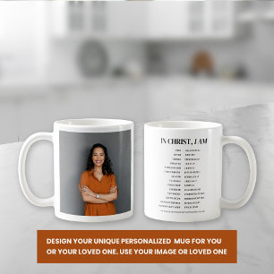 Custom Photo Who I am in Christ Christian Tea  Coffee Mug
