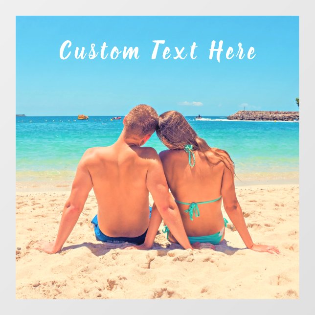 Custom Photo Window Cling Personalised Text Name (Sheet)