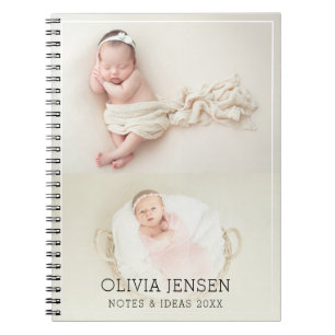 Custom Photo with Custom Name and Text Notebook
