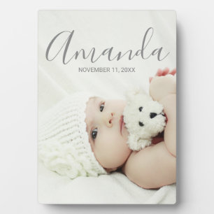 Custom Photo with Custom Name and Text Plaque