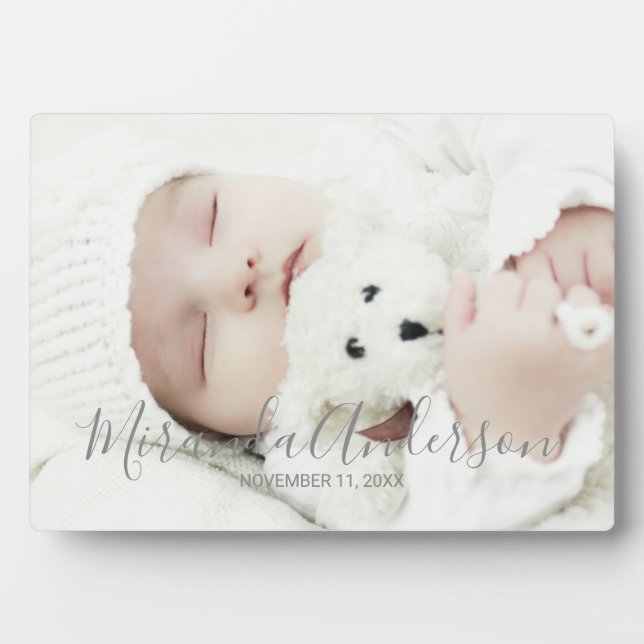Custom Photo with Custom Name and Text Plaque (Front)