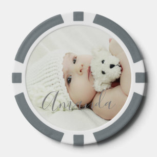 Custom Photo with Custom Name Poker Chips