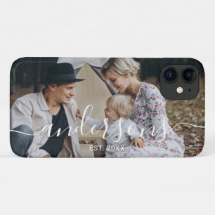 Custom photo with family name and established year Case-Mate iPhone case