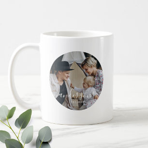 Custom photo with family name and established year coffee mug