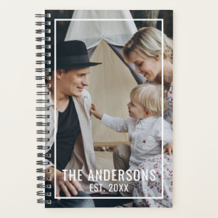 Custom photo with family name and established year planner