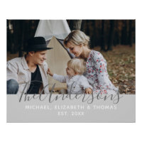Custom photo with family name and established year