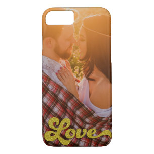 Custom Photo with Gold Love Overlay Case-Mate iPhone Case