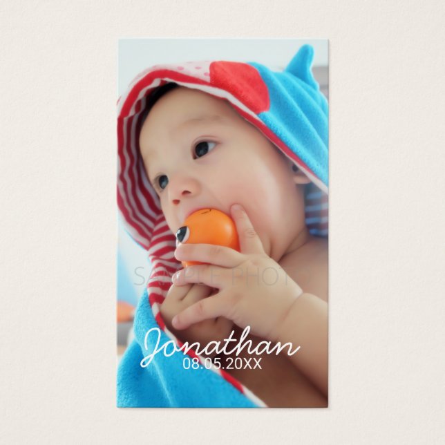 Custom Photo with Name and Date (Front)