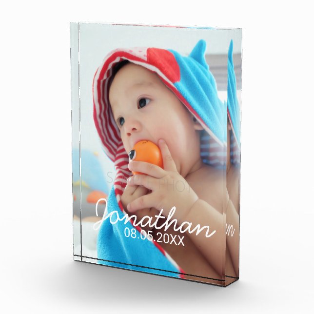 Custom Photo with Name and Date (Right)