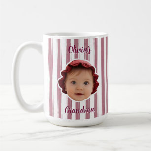 Custom Photo With Stripes Pattern Mug For Dad