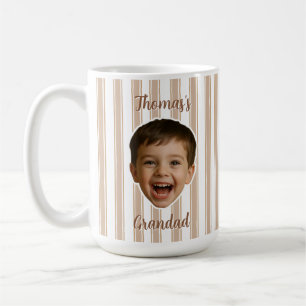 Custom Photo With Stripes Pattern Mug For Dad