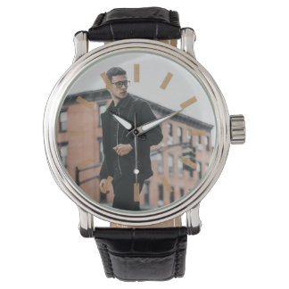 Custom Photo With Wooden Marker Inside Picture Watch