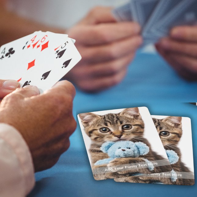 Custom Photo with Your Own Funny Meme Playing Cards (Custom Photo with Your Own Funny Meme Poker Cards)