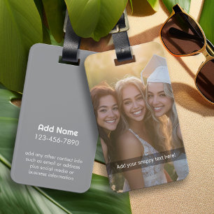 Custom Photo with Your Own Snap Chat Meme Luggage Tag