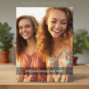 Custom Photo with Your Own Snap Chat Meme Postcard