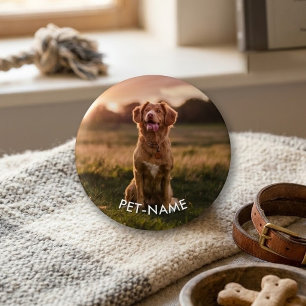 Custom Photo With Your Pet Dog Name Picture On 3 Cm Round Badge