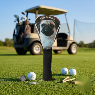 Custom Photo With Your Pet Dog Name Picture On Golf Head Cover