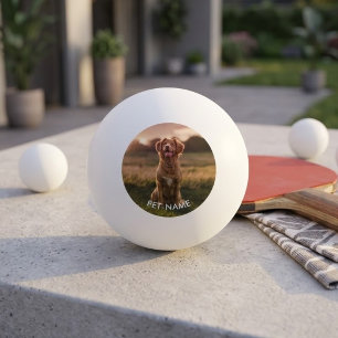 Custom Photo With Your Pet Dog Name Picture On Ping Pong Ball