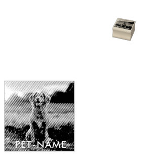 Custom Photo With Your Pet Dog Name Picture On Rubber Stamp