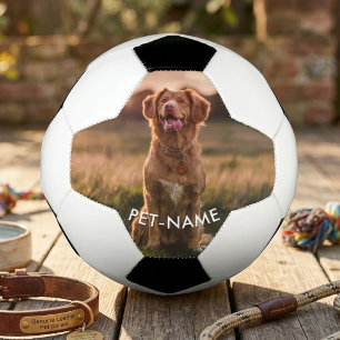 Custom Photo With Your Pet Dog Name Picture On Soccer Ball