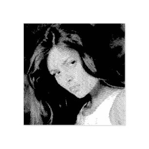 Custom photo Wood Rubber Stamp