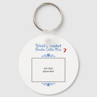 Custom Photo! Worlds Greatest Border Collie Mix Key Ring