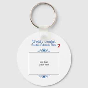 Custom Photo! Worlds Greatest Golden Retriever Mix Key Ring