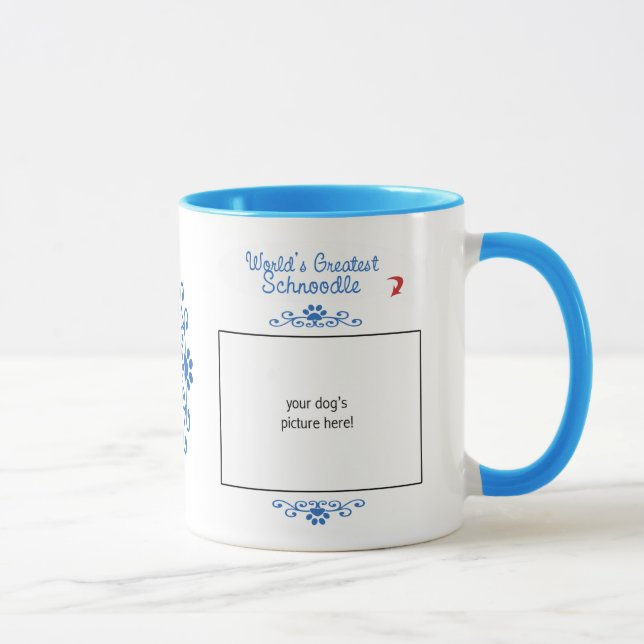 Custom Photo! Worlds Greatest Schnoodle Mug (Right)
