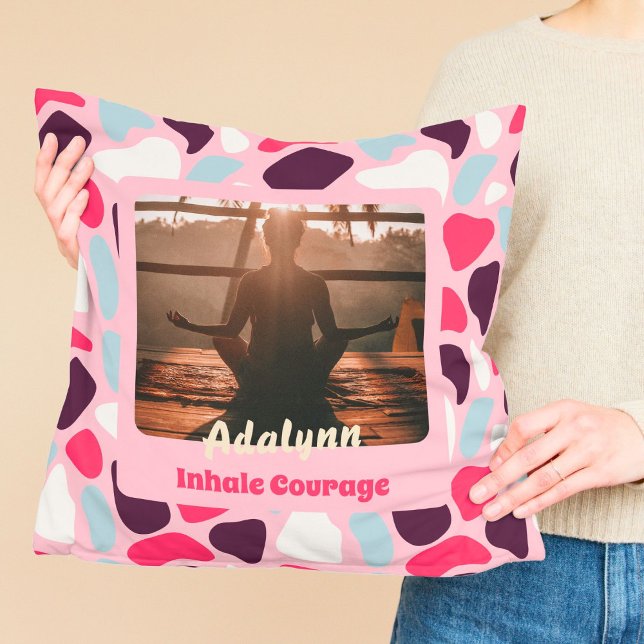 Custom Photo Yoga Lover Teacher Mum Women Gift Cushion (Custom Photo Yoga Lover Teacher Mom Women Gift)