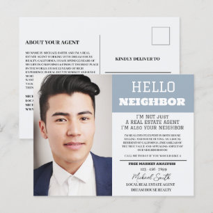 Custom Photo Your Neighbourhood Realtor Real Estat Postcard
