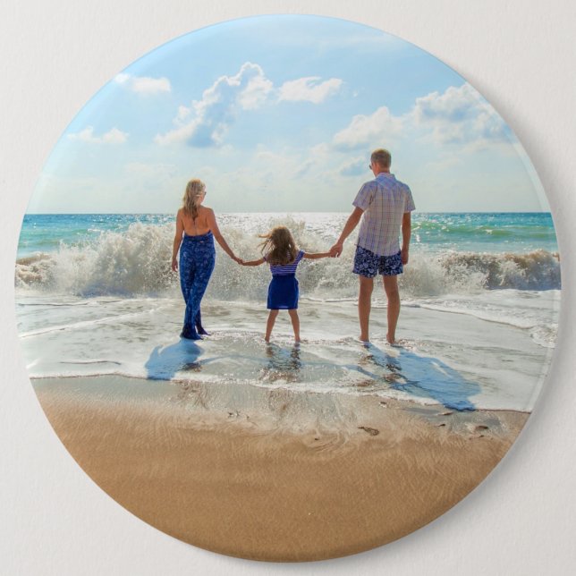Custom Photo - Your Own Design - Best Family 6 Cm Round Badge (Front)