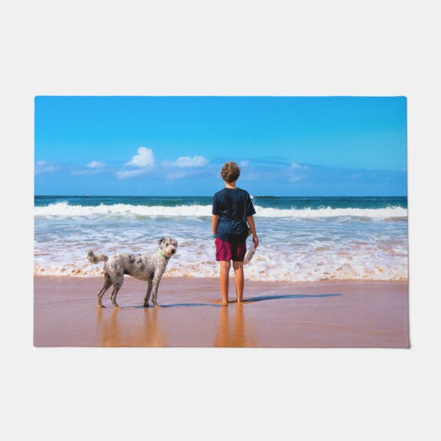 Custom Photo - Your Own Design - I Love My Pet Doormat (Front)