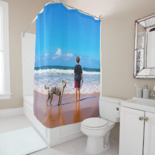 Custom Photo - Your Own Design - I Love My Pet Shower Curtain